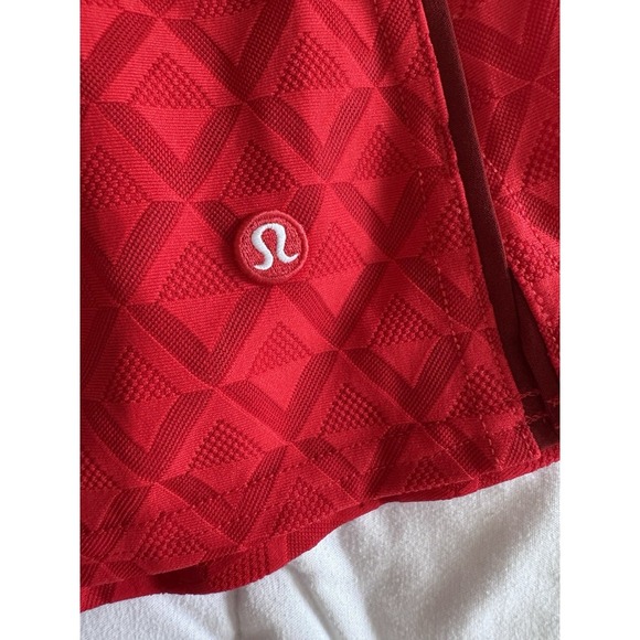 New Lululemon Textured Mesh High-Rise Tennis Skirt Red Size Medium Skort Golf - Picture 6 of 13